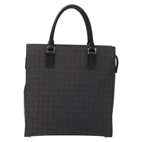 CELINE C Macadam Canvas Hand Bag Gray Silver - Picture 2 of 12